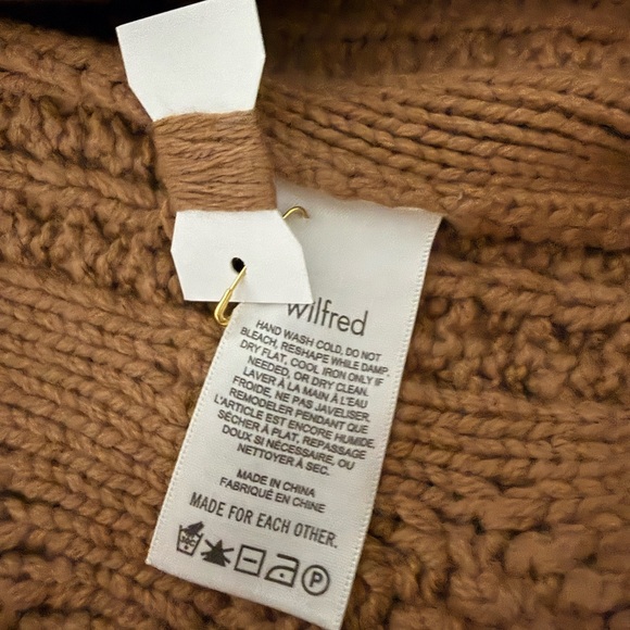 Wilfred Saville Ribbed Button-Front Cardigan — Camel Brown - Picture 3 of 5